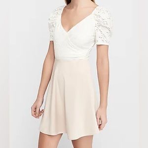 High Waisted Satin Mini Slip Skirt - Beige